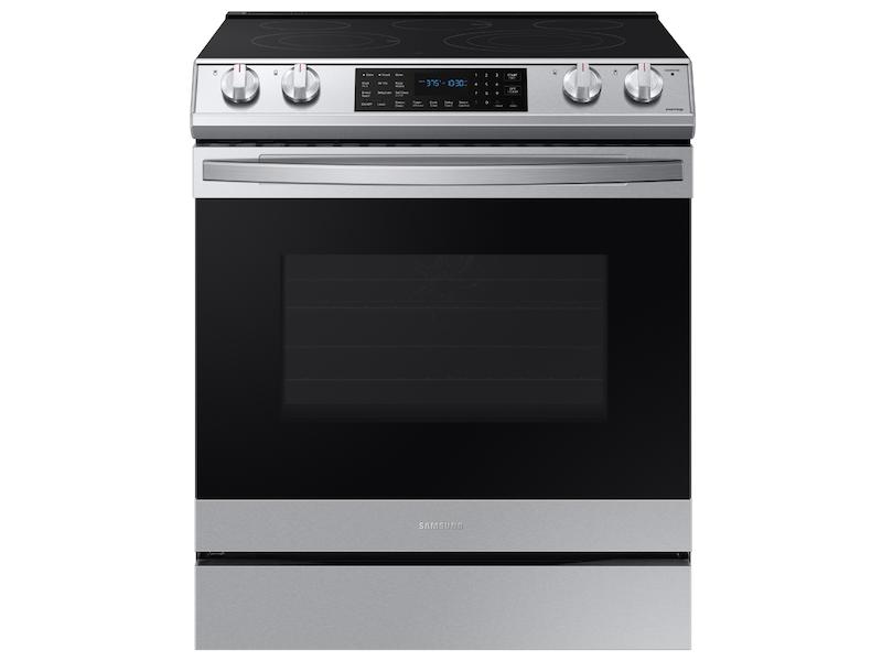 Samsung 6.3 cu. ft. Smart Slide-in Electric Range with Air Fry in Stainless Steel