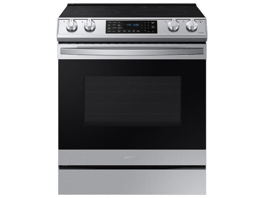 Samsung 6.3 cu. ft. Smart Slide-in Electric Range with Air Fry in Stainless Steel