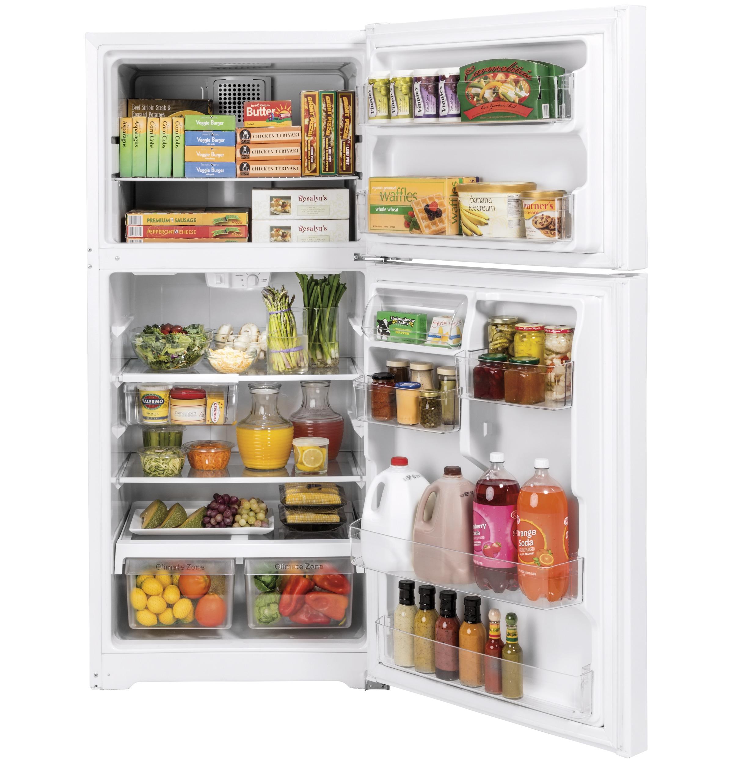 GTE19JTNRWW GE® ENERGY STAR® 19.2 Cu. Ft. Top-Freezer Refrigerator