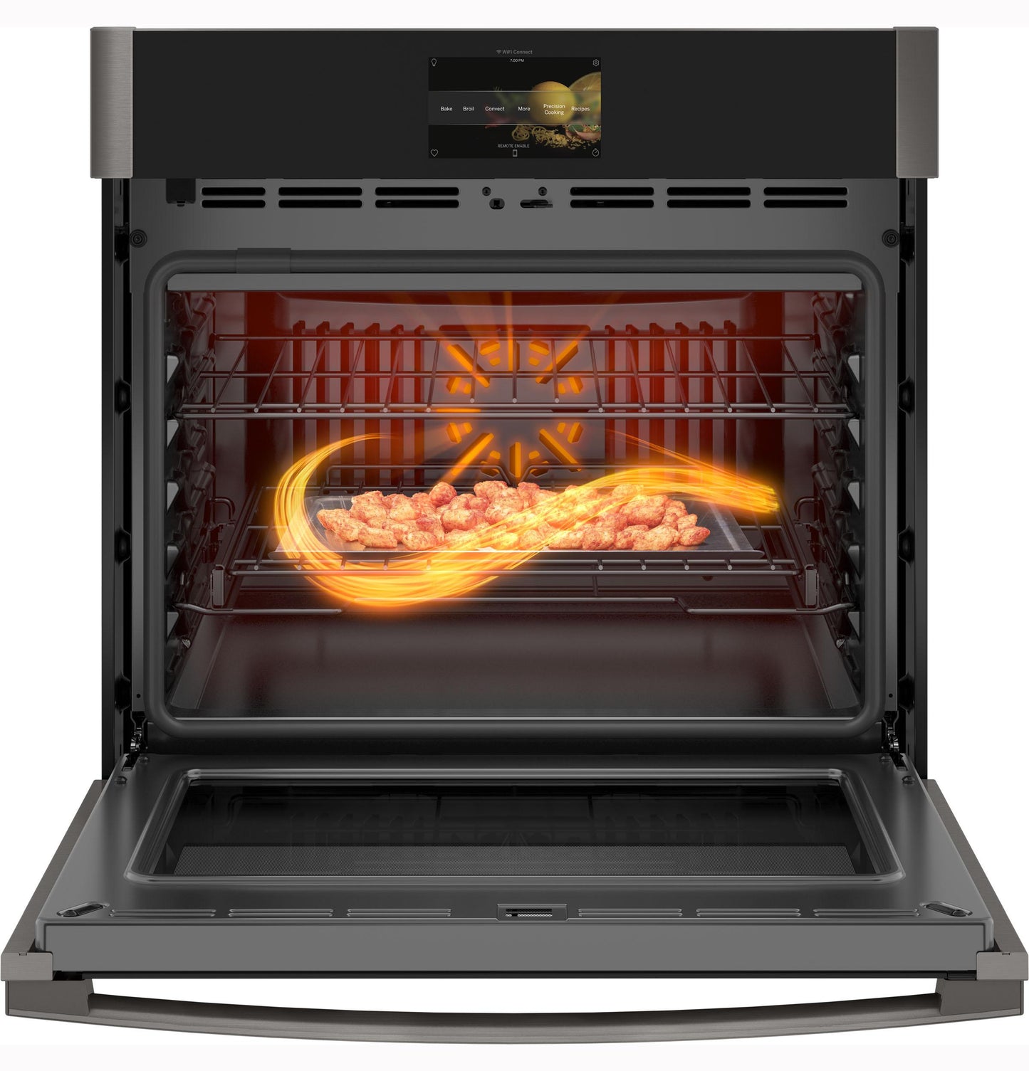 PTS7000BNTS GE Profile™ 30" Smart Built-In Convection Single Wall Oven with No Preheat Air Fry and Precision Cooking