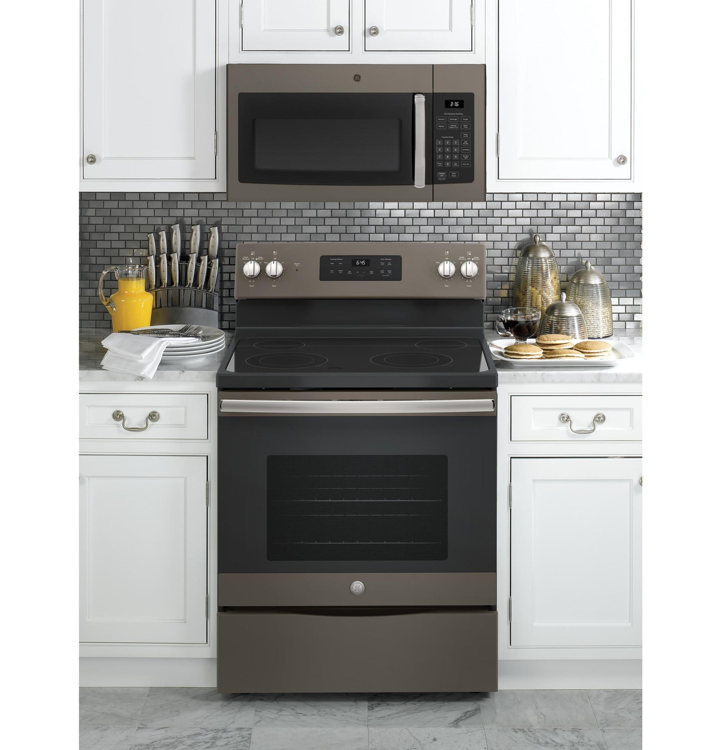 JVM3160EFES GE® 1.6 Cu. Ft. Over-the-Range Microwave Oven