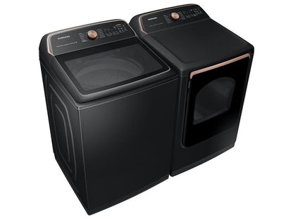 Samsung DVE55A7700V 7.4 cu. ft. Smart Electric Dryer with Steam Sanitize+ in Brushed Black