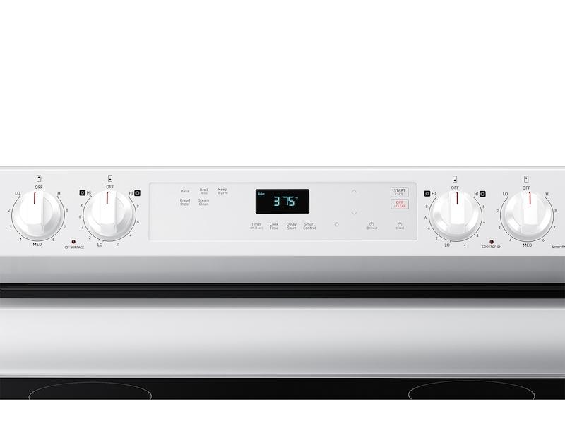 6.3 cu. ft. Smart Freestanding Electric Range with Steam Clean in White
