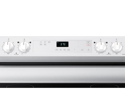 6.3 cu. ft. Smart Freestanding Electric Range with Steam Clean in White