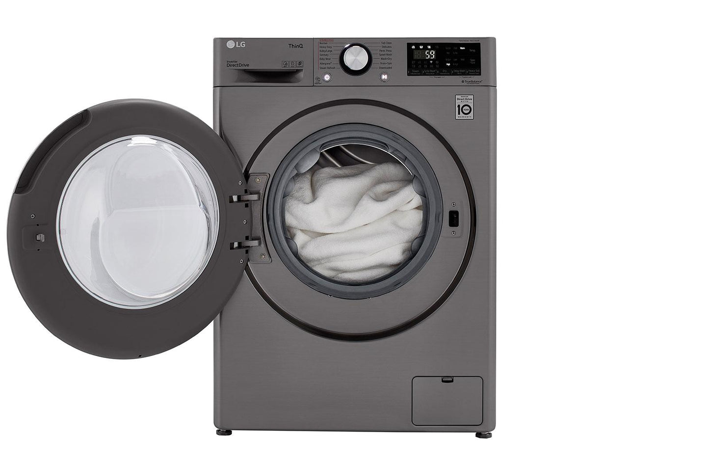 Lg WM3555HVA 2.4 cu. ft. Smart Wi-Fi Enabled Compact Front Load All-In-One Washer/Dryer Combo with Built-In Intelligence