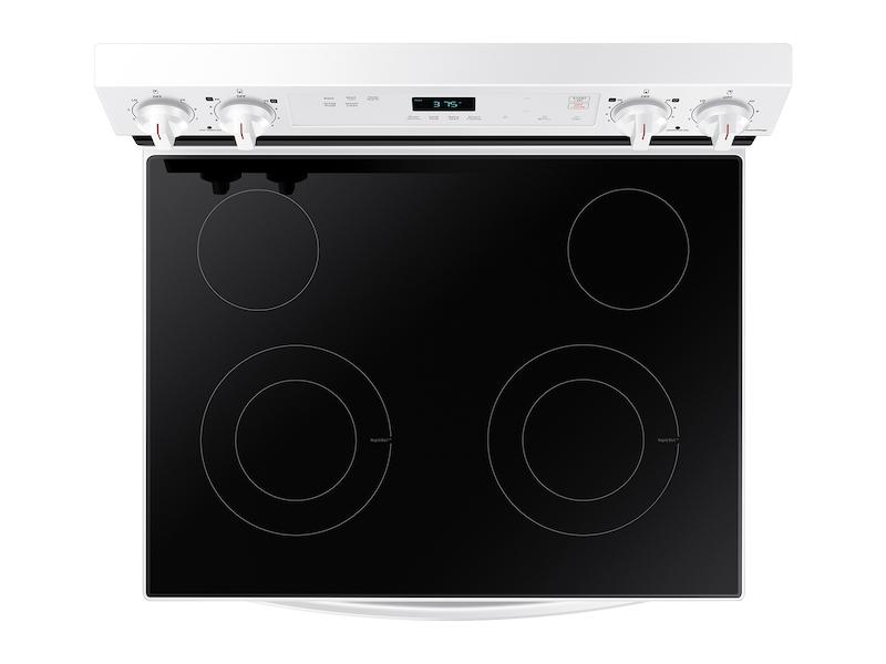 6.3 cu. ft. Smart Freestanding Electric Range with Steam Clean in White