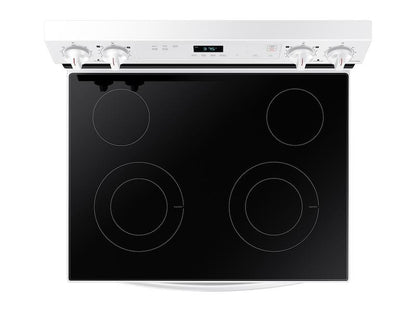6.3 cu. ft. Smart Freestanding Electric Range with Steam Clean in White