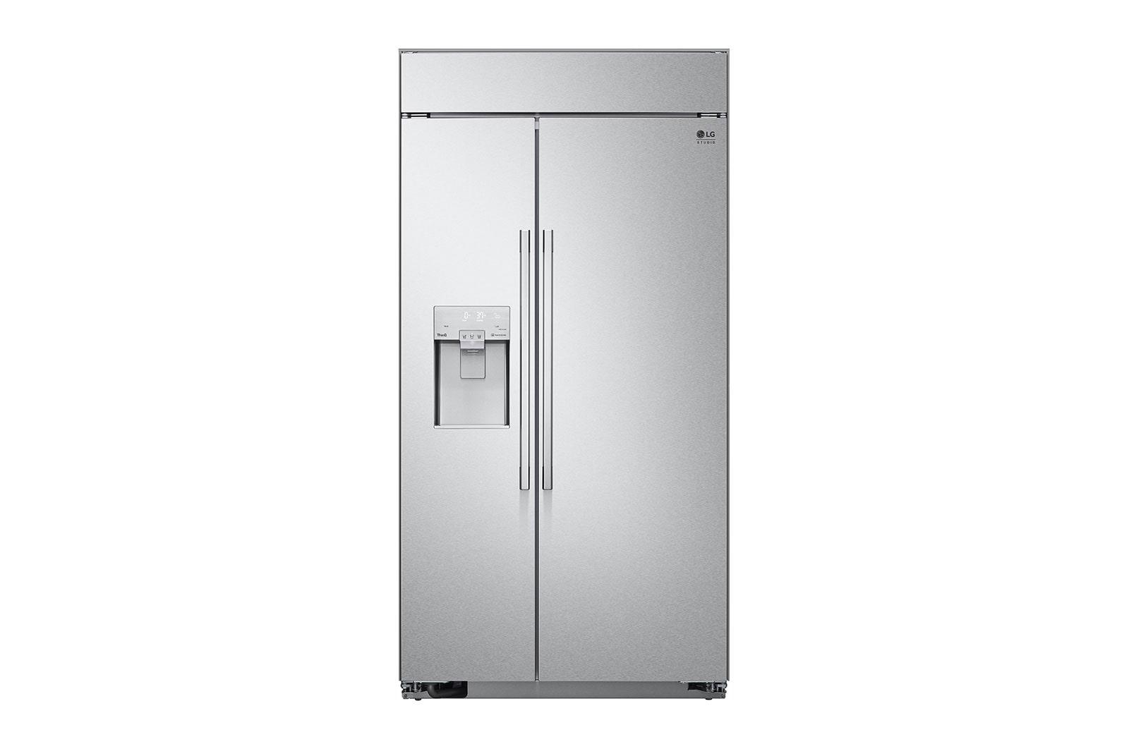 LG STUDIO 26 cu. ft. Smart Side-by-Side Built-In Refrigerator with Ice