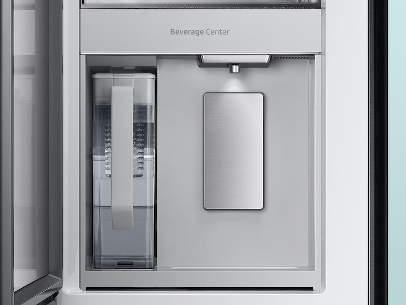 Samsung RF23BB86004MAA Bespoke 4-Door French Door Refrigerator (23 cu. ft.) with Beverage Center™ in Morning Blue Glass Top Panels and White Glass Middle and Bottom Panels