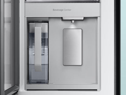 Samsung RF23BB86004MAA Bespoke 4-Door French Door Refrigerator (23 cu. ft.) with Beverage Center™ in Morning Blue Glass Top Panels and White Glass Middle and Bottom Panels