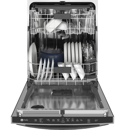GE Profile™ Fingerprint Resistant Top Control with Stainless Steel Interior Dishwasher with Sanitize Cycle & Dry Boost with Fan Assist