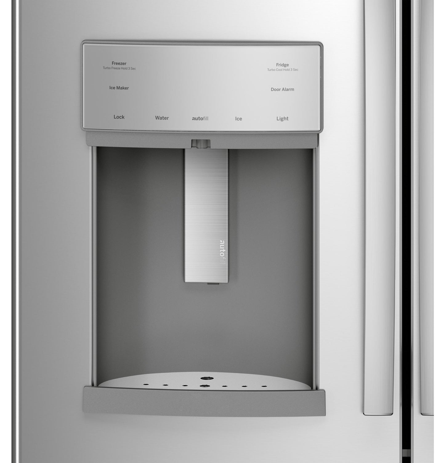 PYD22KYNFS GE Profile™ 22.1 Cu. Ft. Counter-Depth Fingerprint Resistant French-Door Refrigerator with Door In Door and Hands-Free AutoFill