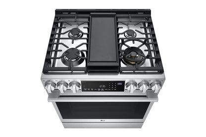 LSDS6338F LG STUDIO 6.3 cu. ft. Smart Wi-Fi Dual Fuel Slide-in Range with ProBake Convection® and EasyClean®