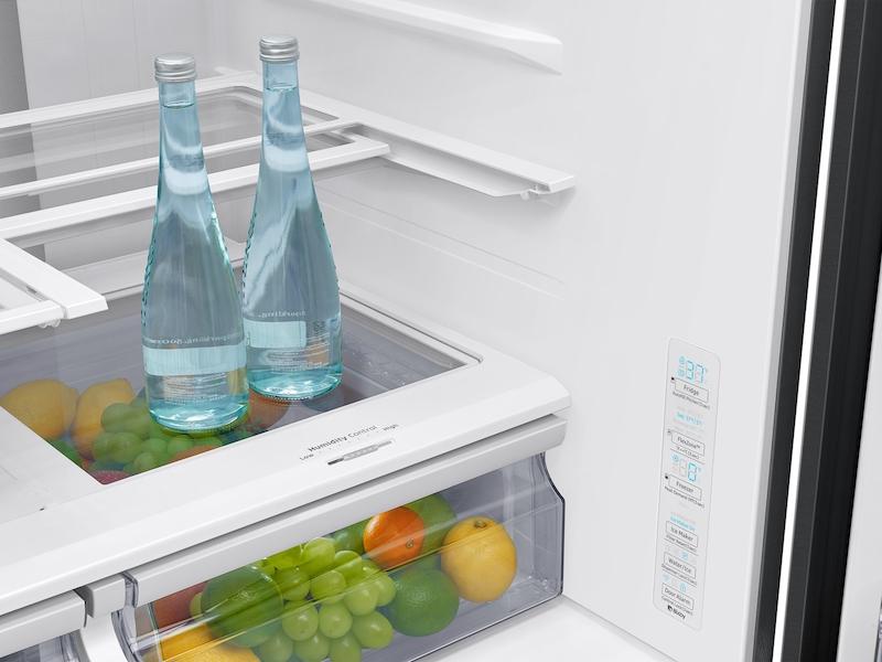 22 cu. ft. Food Showcase Counter Depth 4-Door French Door Refrigerator in Black Stainless Steel