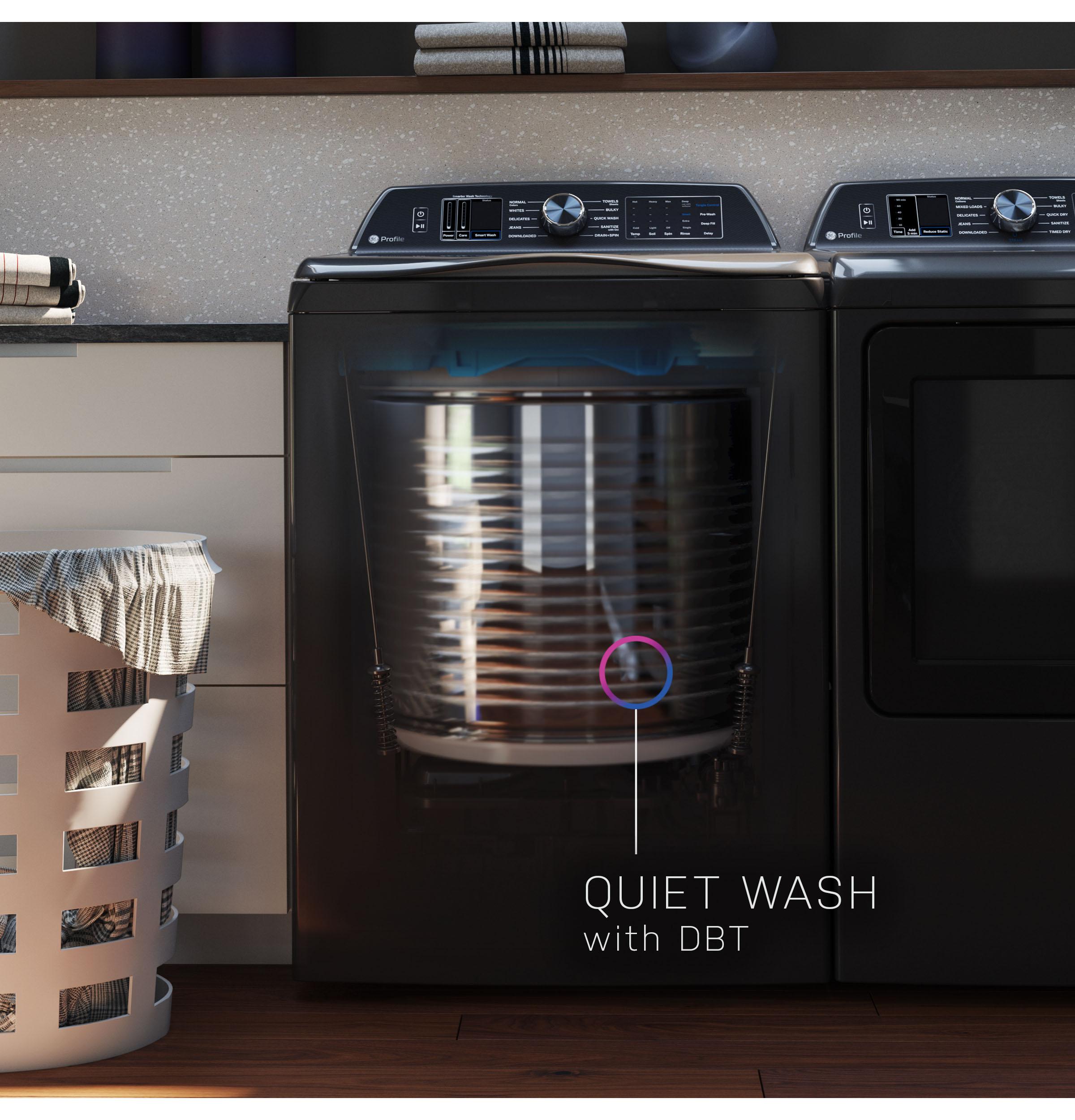 GE Profile™ ENERGY STAR® 5.3 cu. ft. Capacity Washer with Smarter Wash Technology and FlexDispense™