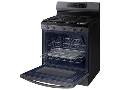 Samsung NX60A6711SG 6.0 cu. ft. Smart Freestanding Gas Range with No-Preheat Air Fry and Convection+ in Black Stainless Steel