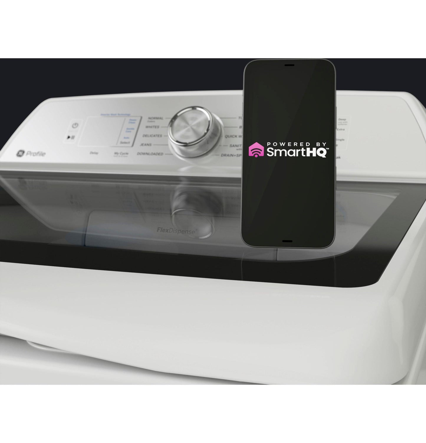 PTW600BPRDG GE Profile™ ENERGY STAR® 5.0 cu. ft. Capacity Washer with Smarter Wash Technology and FlexDispense™
