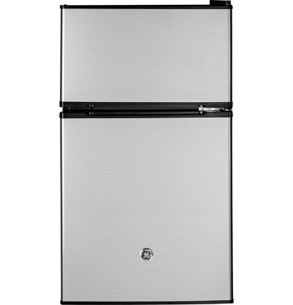 GDE03GLKLB GE® ENERGY STAR® Double-Door Compact Refrigerator