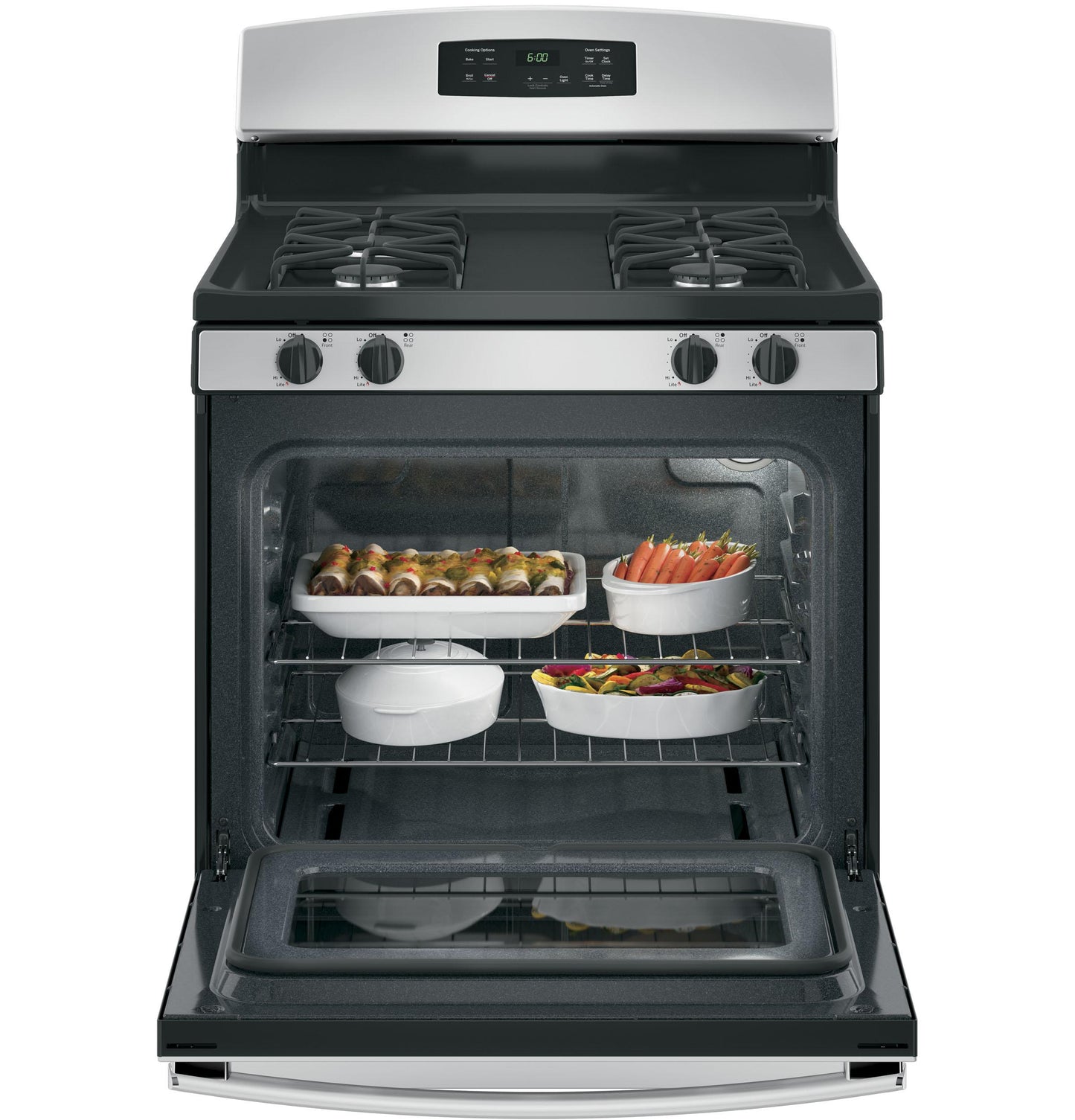JGBS60REKSS GE® 30" Free-Standing Gas Range