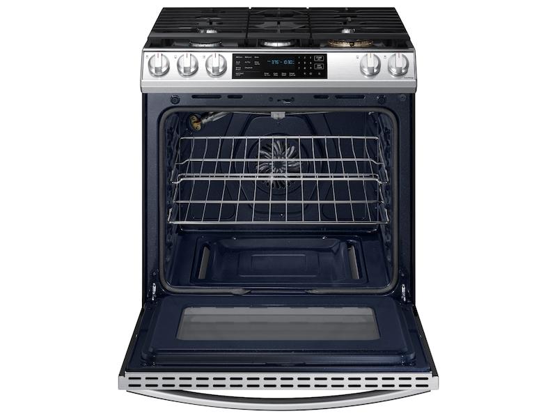 Samsung 6.0 cu. ft. Smart Slide-in Gas Range with Air Fry in Stainless Steel