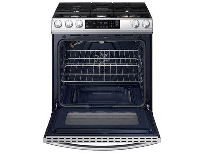Samsung 6.0 cu. ft. Smart Slide-in Gas Range with Air Fry in Stainless Steel