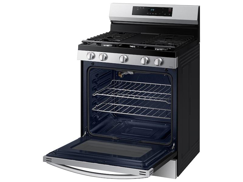 Samsung 6.0 cu. ft. Smart Freestanding Gas Range with Integrated Griddle in Stainless Steel