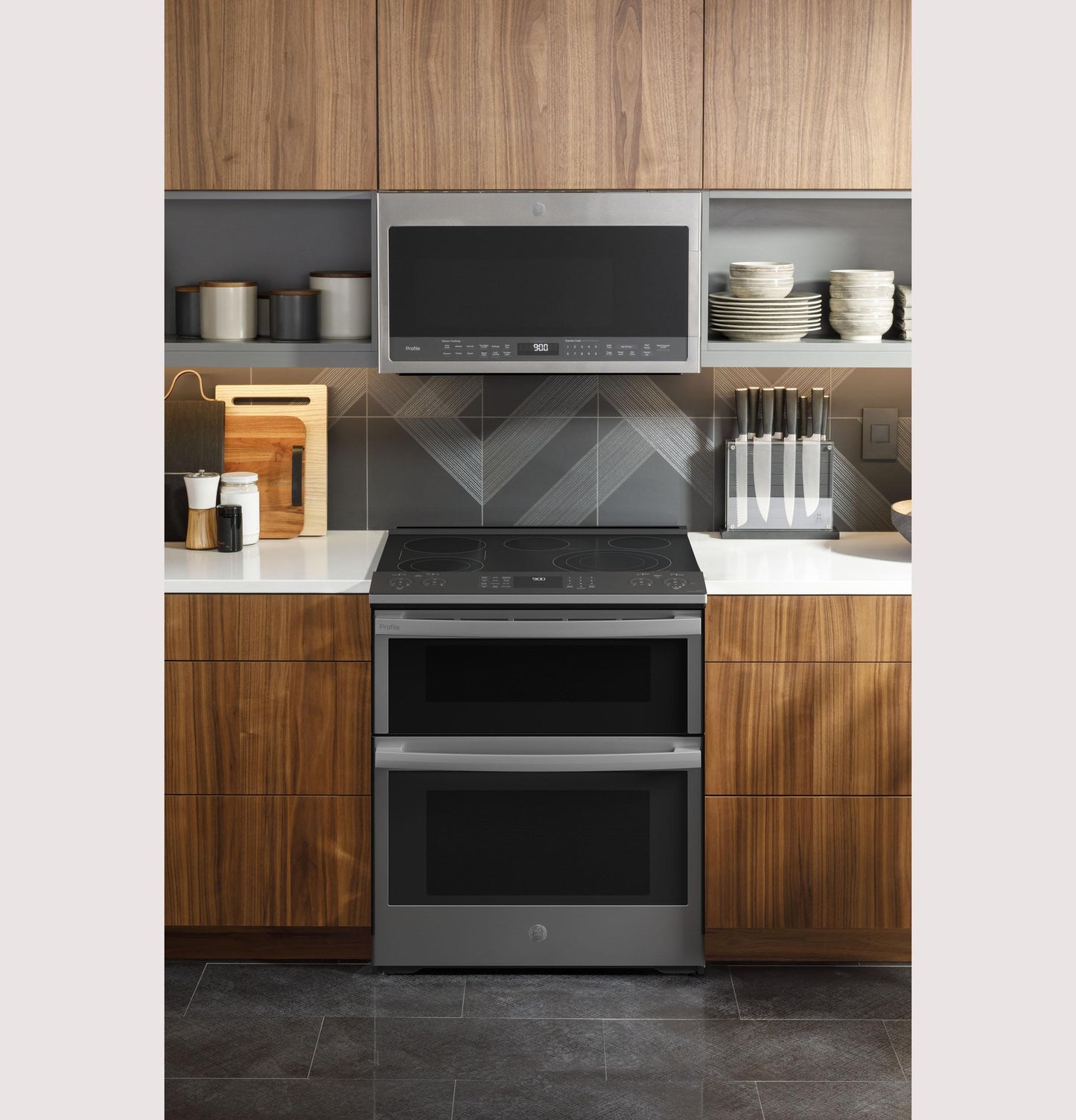 PS960YPFS GE Profile™ 30" Smart Slide-In Electric Double Oven Convection Fingerprint Resistant Range