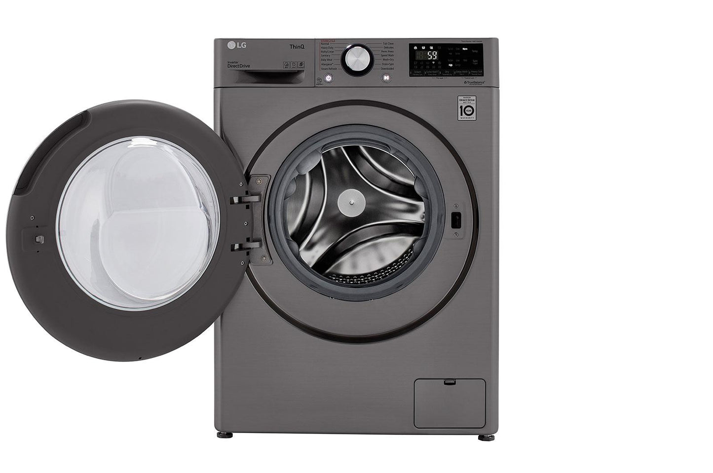Lg WM3555HVA 2.4 cu. ft. Smart Wi-Fi Enabled Compact Front Load All-In-One Washer/Dryer Combo with Built-In Intelligence