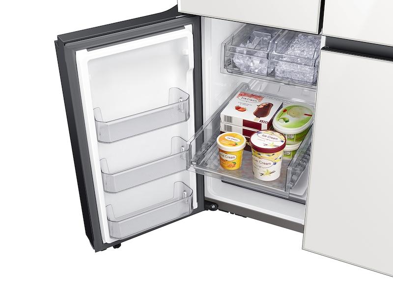 Bespoke Counter Depth 4-Door Flex™ Refrigerator (23 cu. ft.) in White Glass (2021)