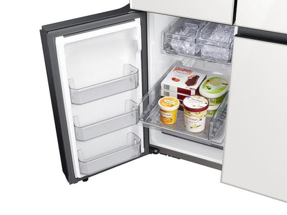 Bespoke Counter Depth 4-Door Flex™ Refrigerator (23 cu. ft.) in White Glass (2021)