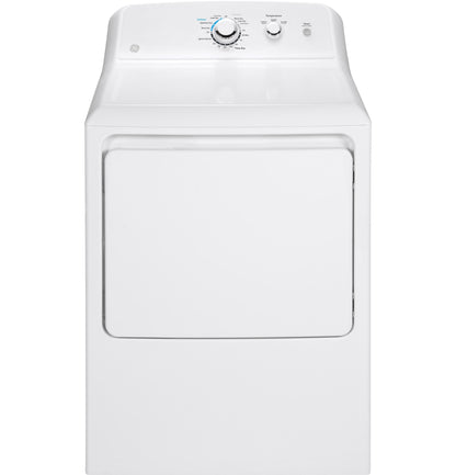 GTX33GASKWW GE 6.2 cu. ft. Capacity Gas Dryer with Up To 120 ft. Venting and Shallow Depth