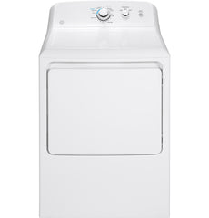 GTX33GASKWW GE 6.2 cu. ft. Capacity Gas Dryer with Up To 120 ft. Venting and Shallow Depth​