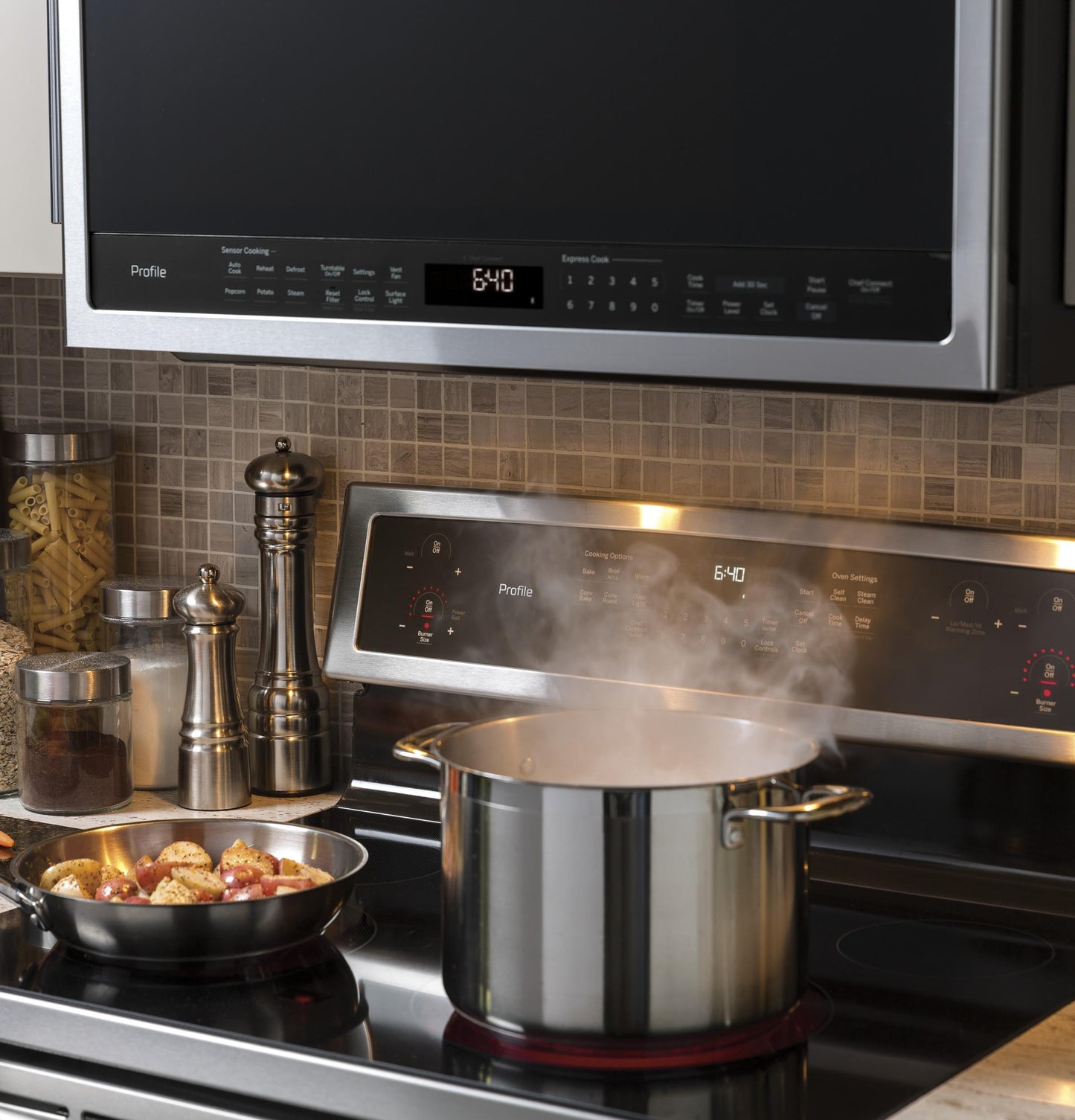 PVM9005SJSS GE Profile™ 2.1 Cu. Ft. Over-the-Range Sensor Microwave Oven