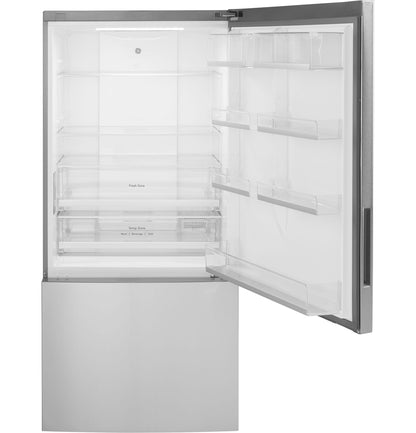 GBE17HYRFS GE® ENERGY STAR® 17.7 Cu. Ft. Counter-Depth Bottom-Freezer Refrigerator