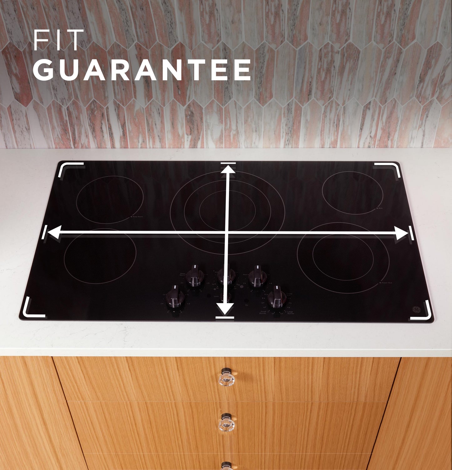 JEP5030STSS GE® 30" Built-In knob Control Electric Cooktop