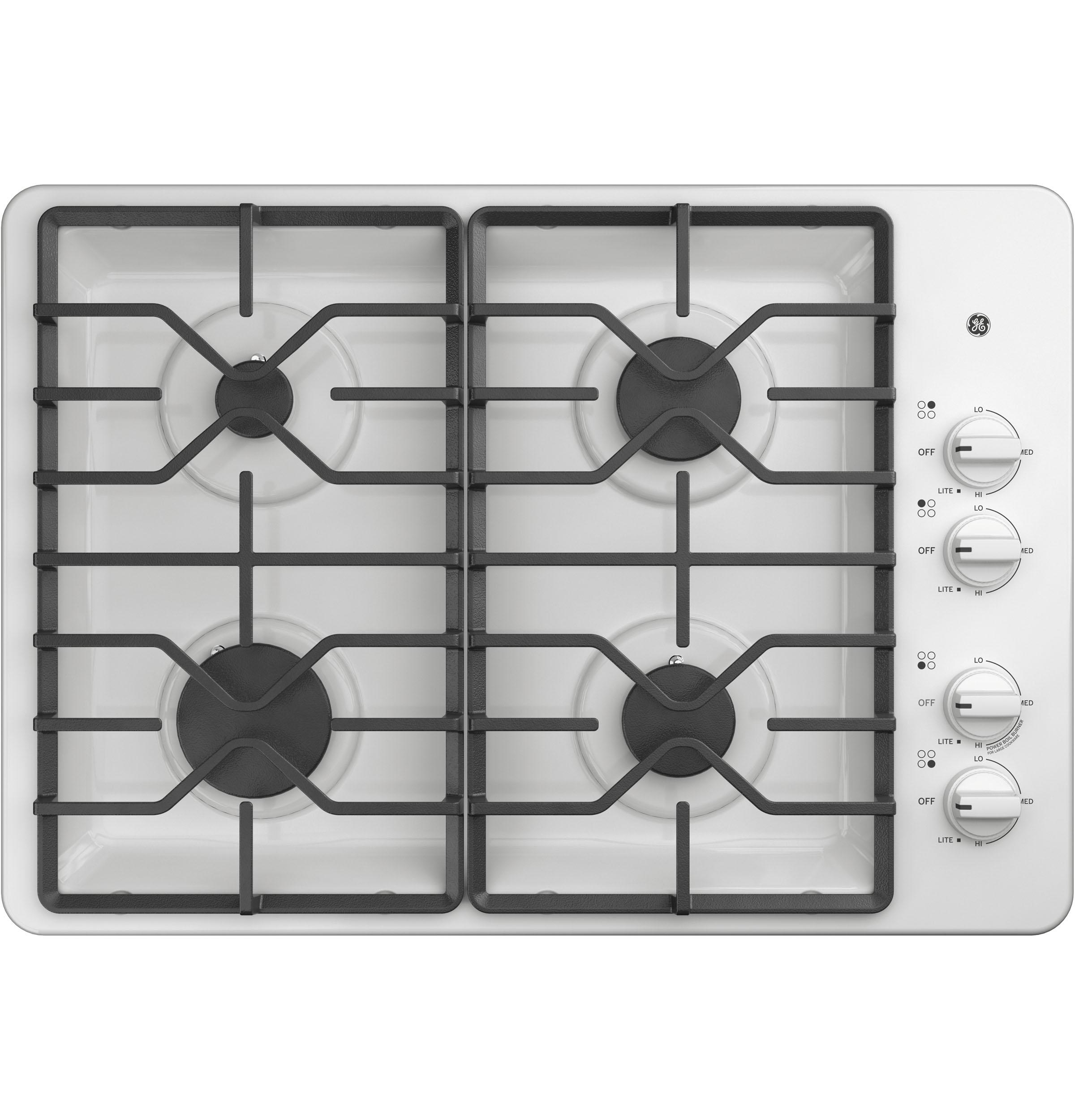 JGP3030DLWW GE® 30" Built-In Gas Cooktop with Dishwasher-Safe Grates