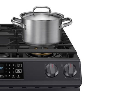 6.0 cu ft. Smart Slide-in Gas Range with Air Fry in Black Stainless Steel