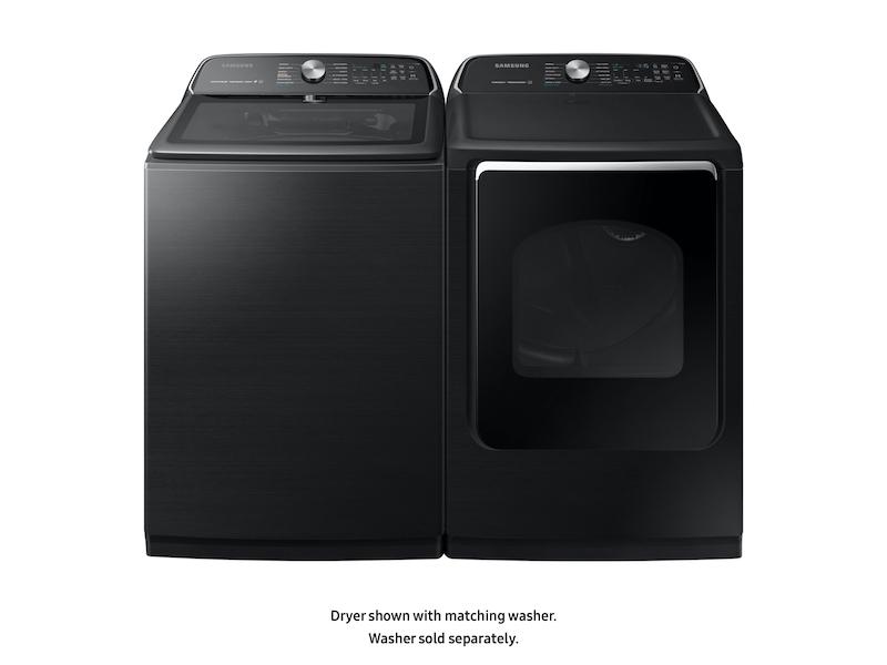 Samsung 7.4 cu. ft. Electric Dryer with Steam Sanitize  in Black Stainless Steel
