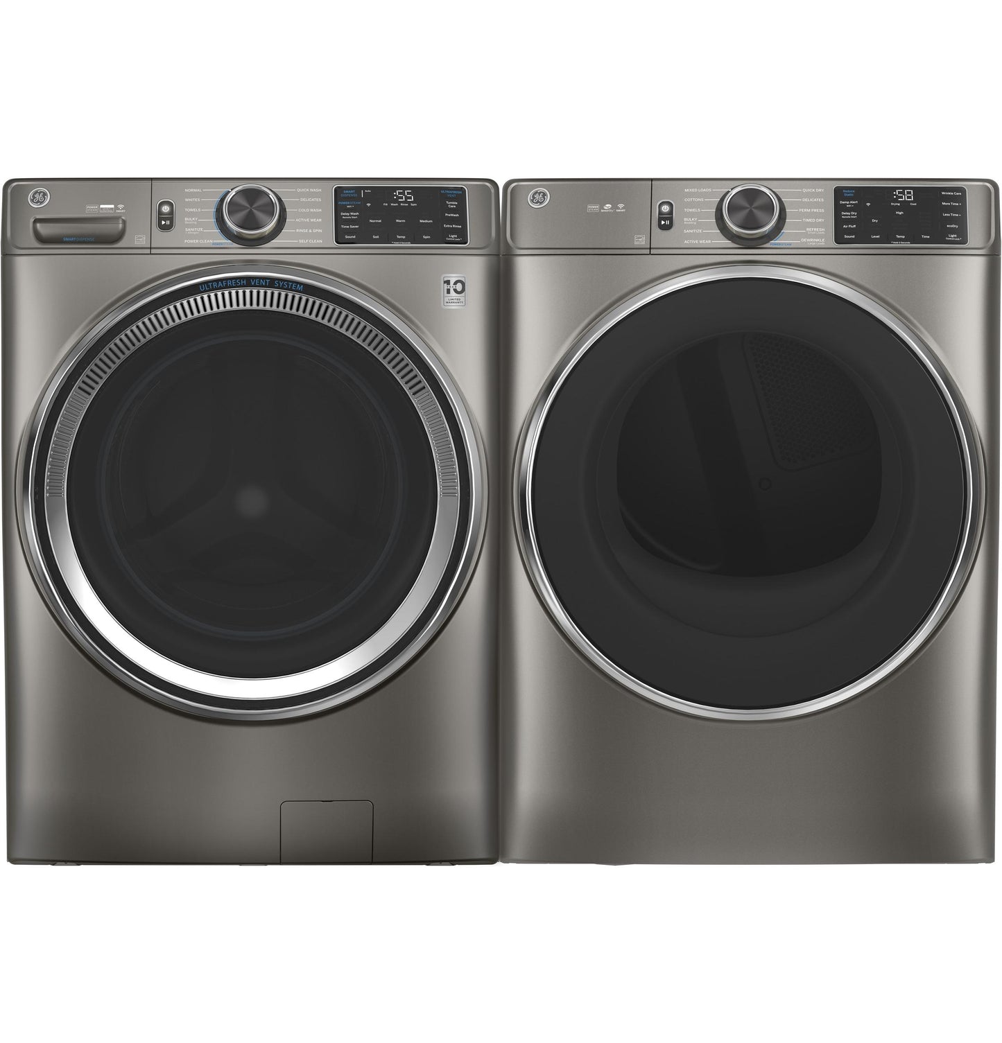 GE® 7.8 cu. ft. Capacity Smart Front Load Electric Dryer with Steam and Sanitize Cycle