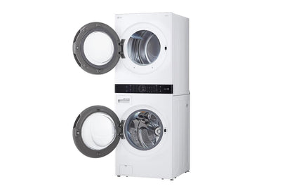 Lg WKGX201HWA Single Unit Front Load LG WashTower™ with Center Control™ 4.5 cu. ft. Washer and 7.4 cu. ft. Gas Dryer