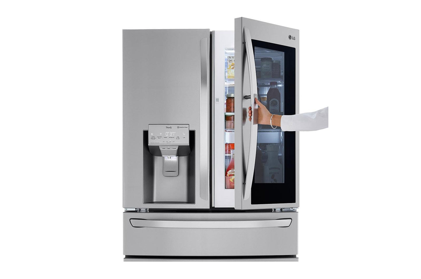 Lg LRMVC2306S 23 cu. ft. Smart Wi-Fi Enabled InstaView® Door-in-Door® Counter-Depth Refrigerator with Craft Ice™ Maker