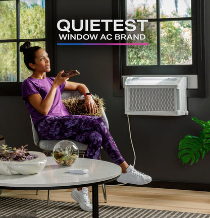 AHTT08BC GE Profile ClearView™ 8,300 BTU Smart Ultra Quiet Window Air Conditioner for Medium Rooms up to 350 sq. ft.