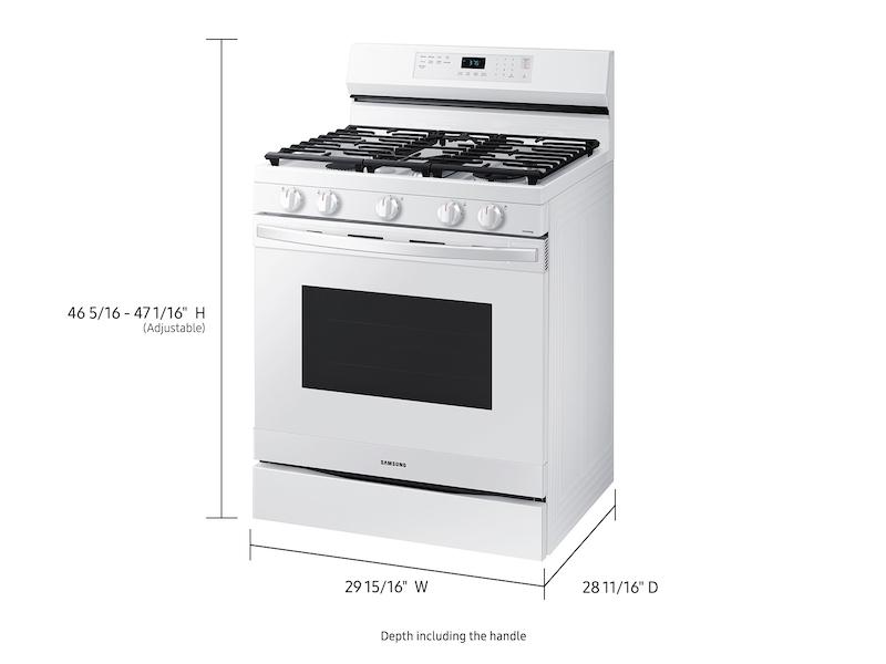 6.0 cu. ft. Smart Freestanding Gas Range with Integrated Griddle in White