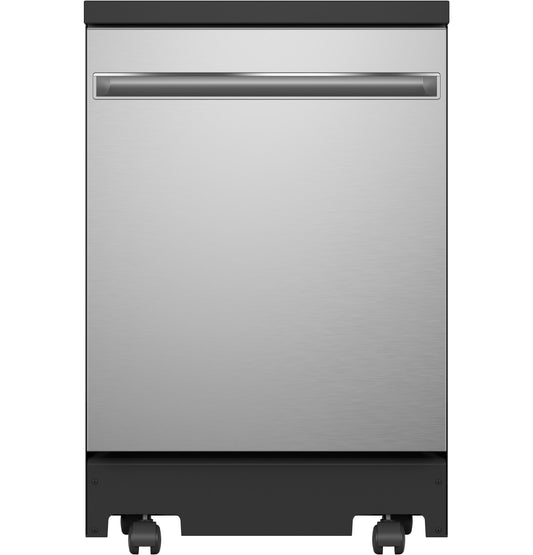 GPT225SSLSS GE® ENERGY STAR® 24" Stainless Steel Interior Portable Dishwasher with Sanitize Cycle