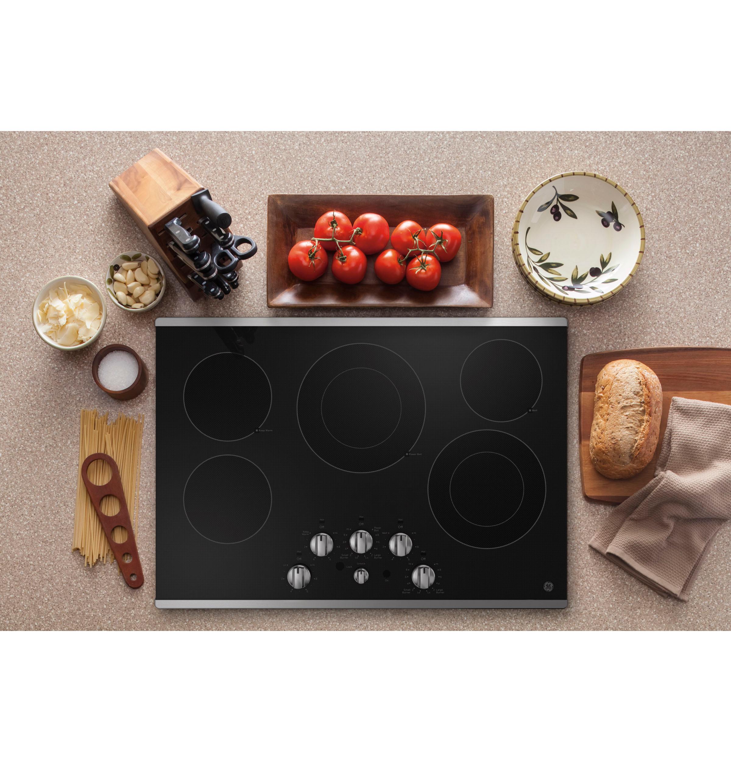 JEP5030STSS GE® 30" Built-In knob Control Electric Cooktop