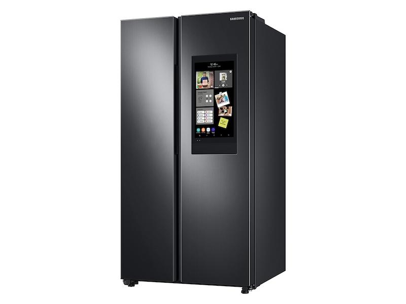 Samsung 27.3 cu. ft. Smart Side-by-Side Refrigerator with Family Hub™ in Black Stainless Steel
