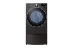 Lg 7.4 cu. ft. Ultra Large Capacity Smart wi-fi Enabled Front Load Electric Dryer with TurboSteam™ and Built-In Intelligence