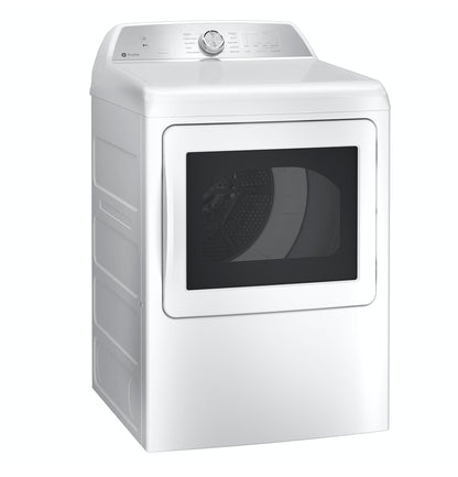 PTD60EBSRWS GE Profile™ ENERGY STAR® 7.4 cu. ft. Capacity aluminized alloy drum Electric Dryer with Sanitize Cycle and Sensor Dry