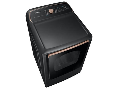 Samsung DVE55A7700V 7.4 cu. ft. Smart Electric Dryer with Steam Sanitize+ in Brushed Black