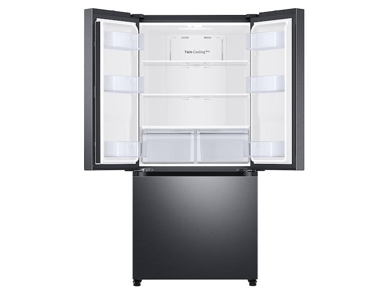 Samsung RF18A5101SG 18 cu. ft. Smart Counter Depth 3-Door French Door Refrigerator in Black Stainless Steel